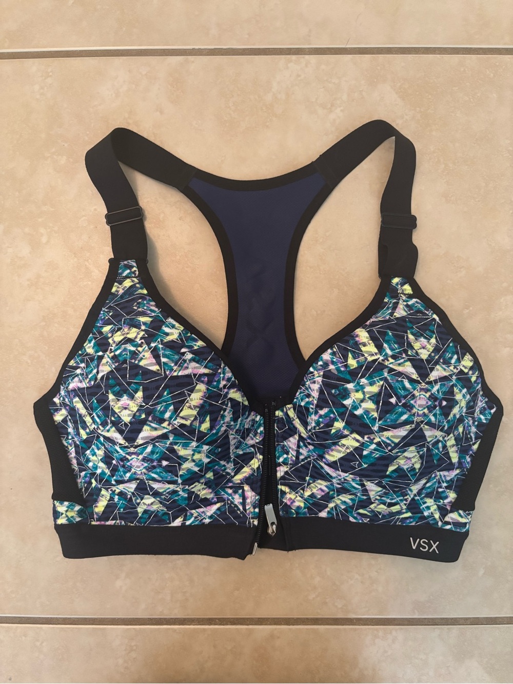 VSX Victoria Secret Sport Collection Front-Zip Racerback Sports Bra 34C